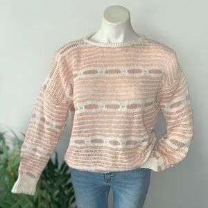 v i n t a g e :: Textured Striped Pastel Knit Sweater